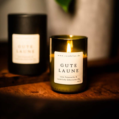 Duftkerze Gute Laune Lifestyle – Orange Zitrone Grapefruit Sojawachs – nachhaltig handgefertigt Candelae
