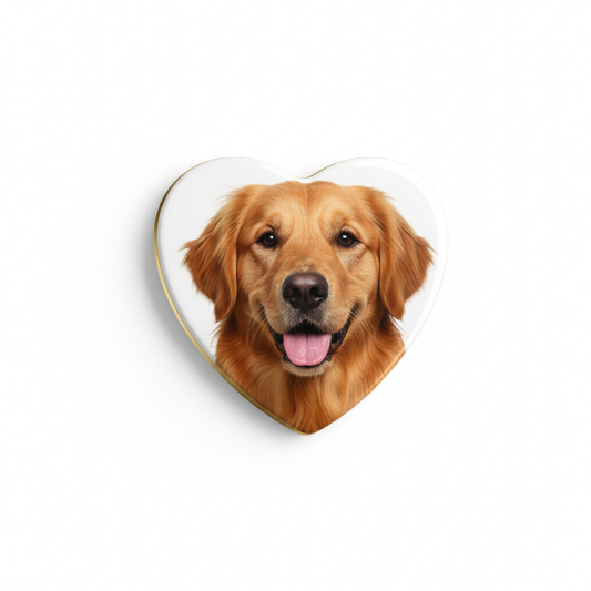 Herz-Kühlschrankmagnet mit Haustier