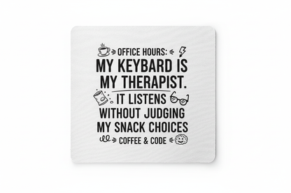 Mauspad mit lustigem Motivationsspruch in Schwarz - individuell bedruckbar