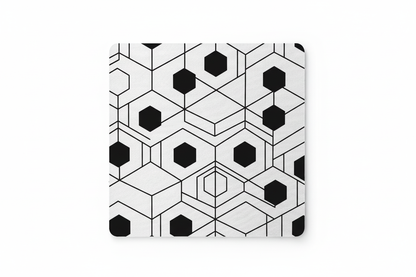 Personalisiertes Mauspad mit geometrischem Muster in Schwarz - Sublimationsdruck Design