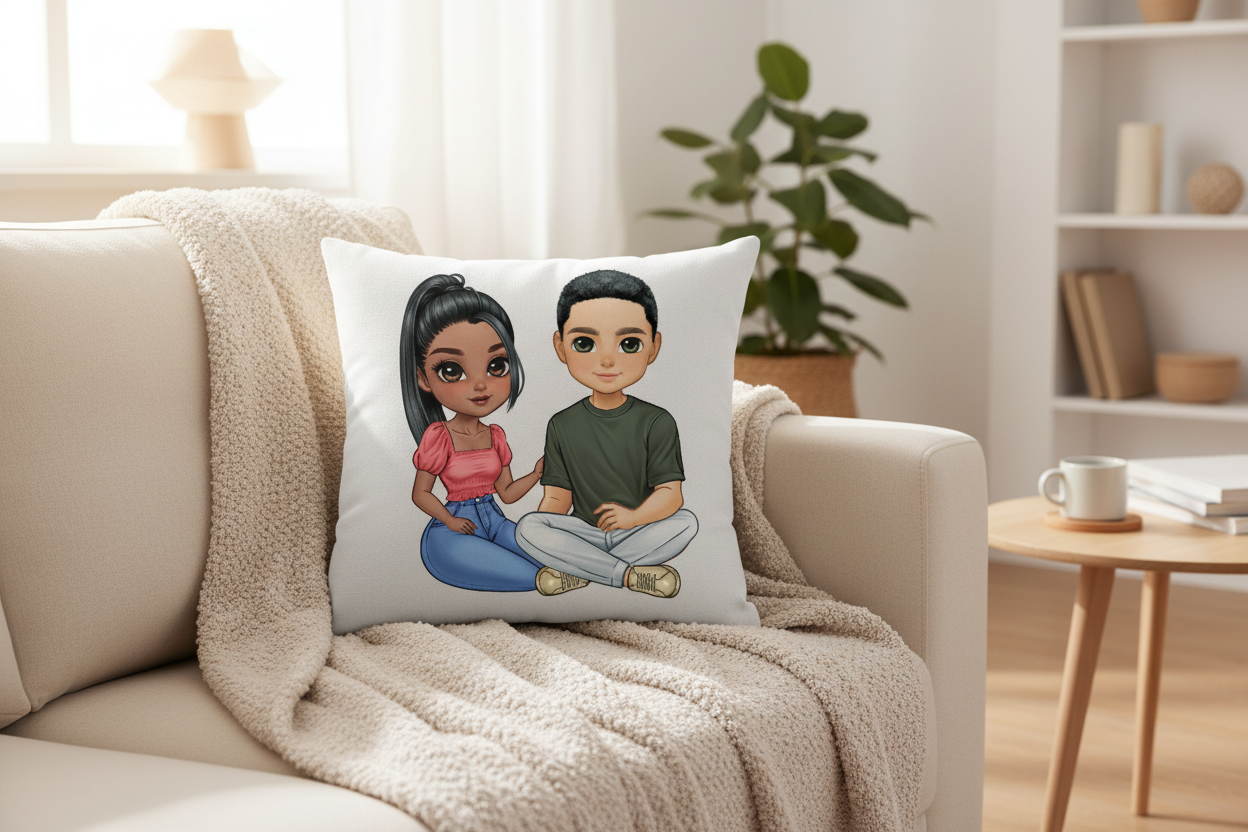 Kissen mit Paar-Design Lifestyle