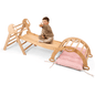 Montessori 4in1 Kletterdreieck für Babys: Pikler-Dreieck, Kletterbogen, Rutschbrett und Kissen für Kleinkinder (1–3 Jahre)