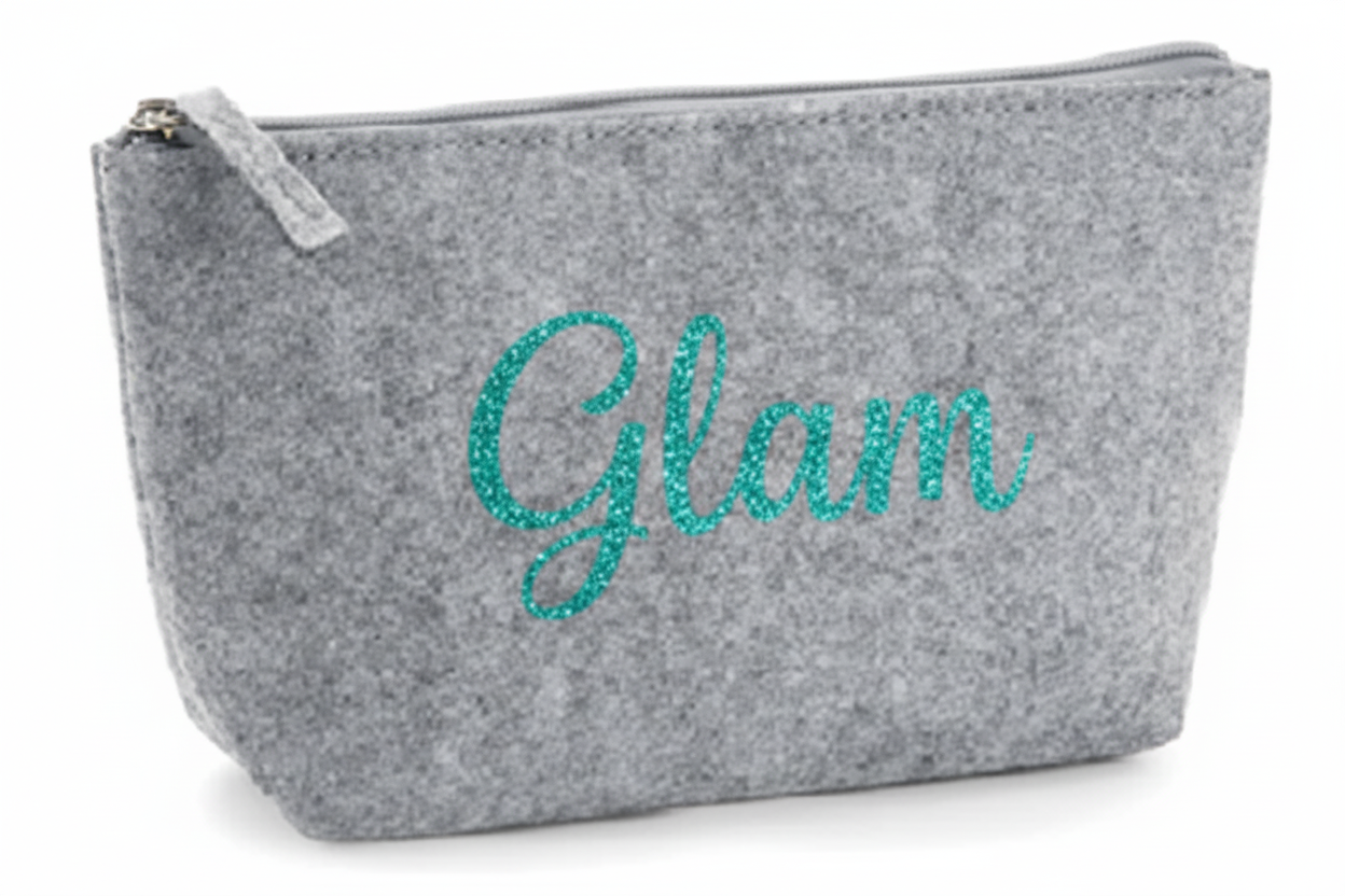 Filztasche klein in verschiedenen Farben, personalisierbar mit Name und Motiv

