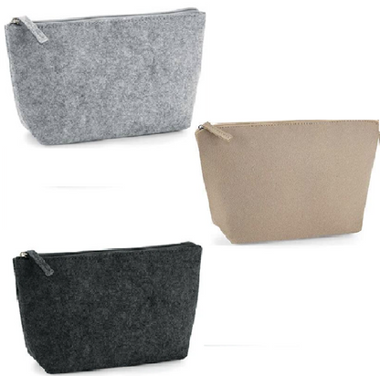 kleine Kosmetiktasche aus Filz personalisierbar